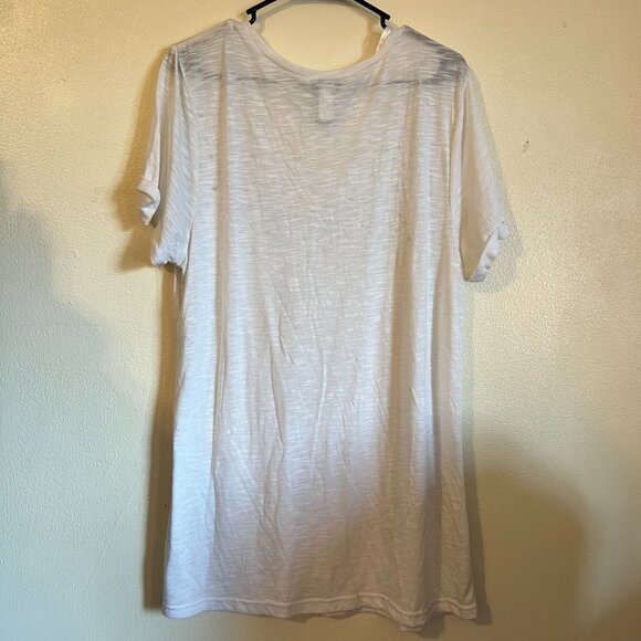 Torrid top womens white with blings dark brown, size 2(SALE) - Picture 3 of 10